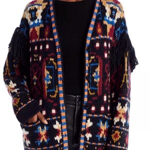 Rhode Fringe Multicolor Patterned Sweater